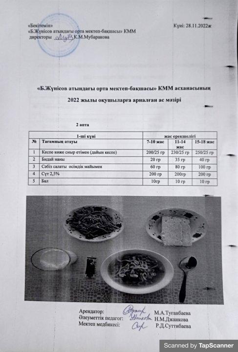 Күнделікті меню 28.11-02.12.22