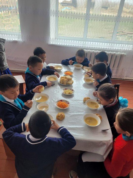 Оқушылардың тамактану сәтінен